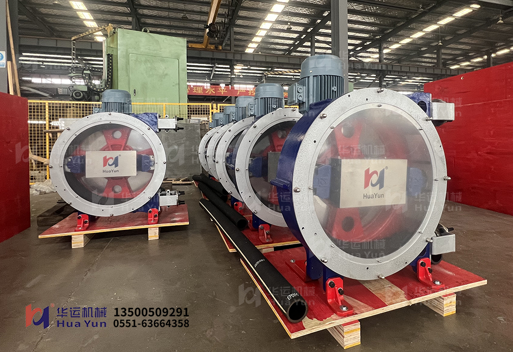 Huayun has sent another batch of patented hose pumps to Morocco in North Africa