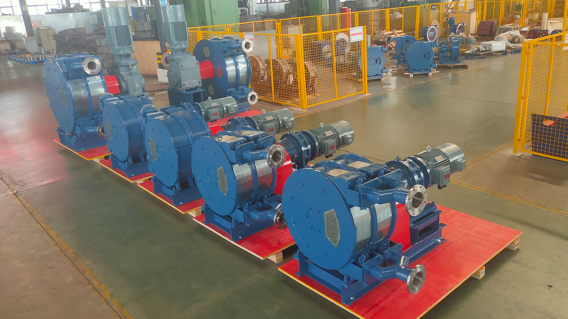 Large hose pumps manufactured by our company for a mining company