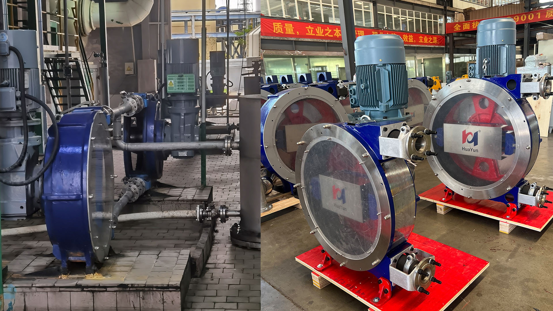 Acceptance and delivery of hose pumps produced by our company for an environmental protection company