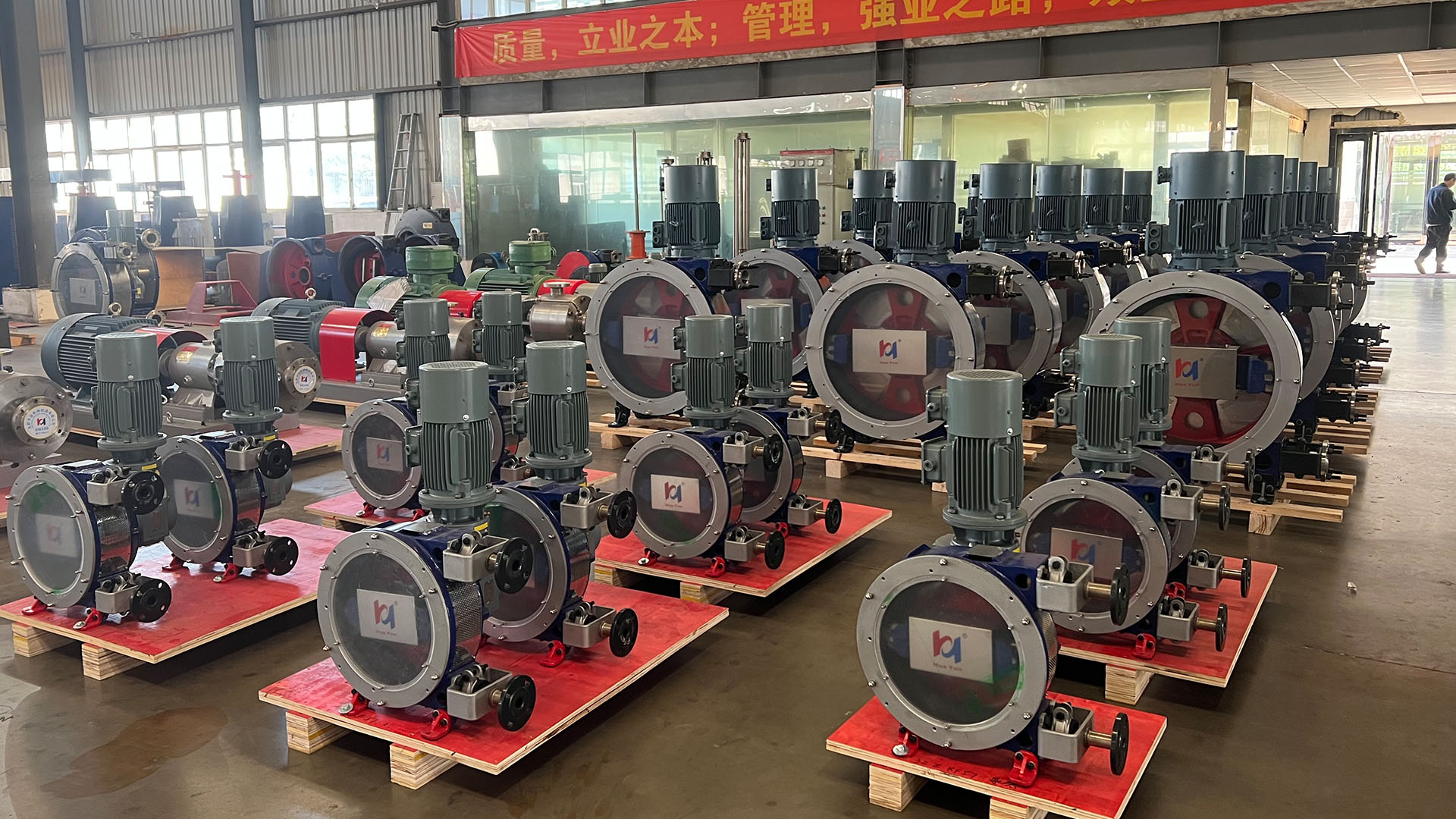 Our company produces hose pumps for a battery company